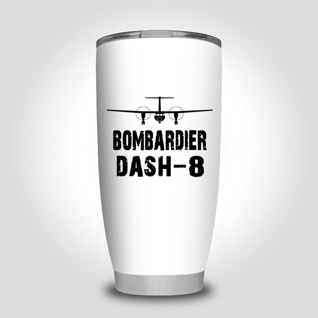 Bombardier Dash-8 & Plane Designed Tumbler Travel Mugs