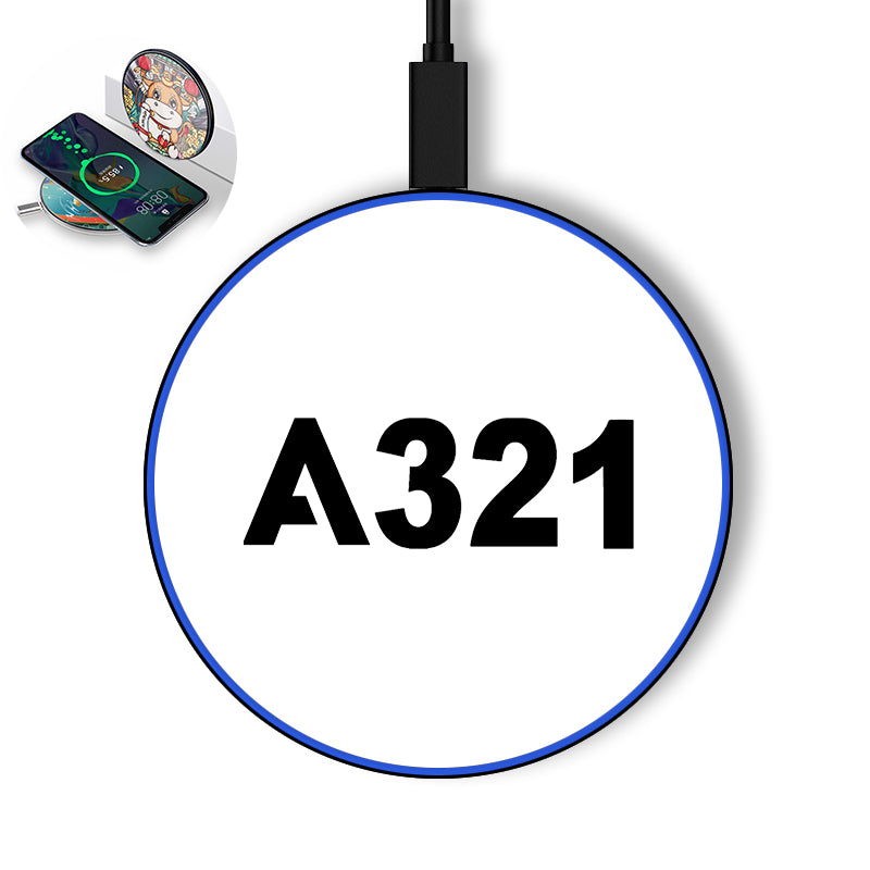 A321 Flat Text Designed Wireless Chargers