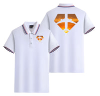 Thumbnail for Supermen of The Skies (Sunset) Designed Stylish Polo T-Shirts (Double-Side)