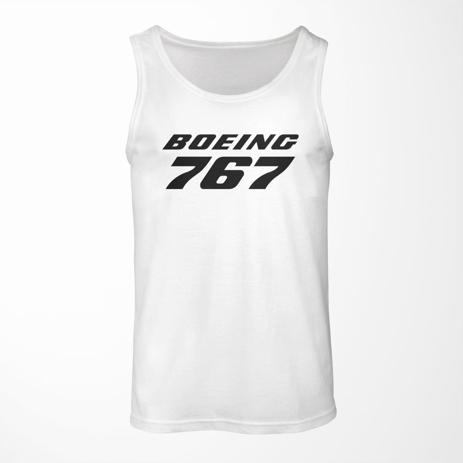 Boeing 767 & Text Designed Tank Tops