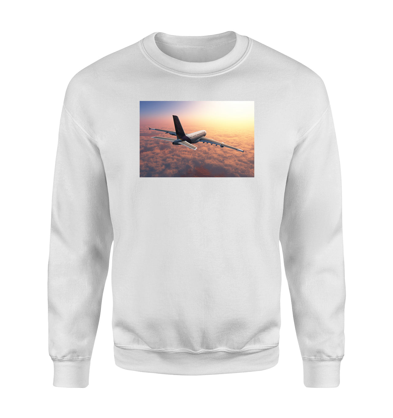 Super Cruising Airbus A380 over Clouds Designed Sweatshirts