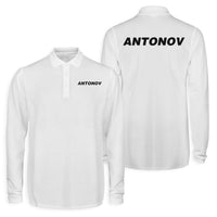 Thumbnail for Antonov & Text Designed Long Sleeve Polo T-Shirts (Double-Side)