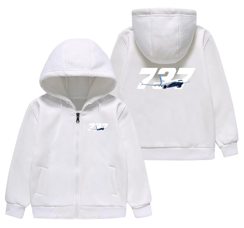Super Boeing 737 Designed "CHILDREN" Zipped Hoodies