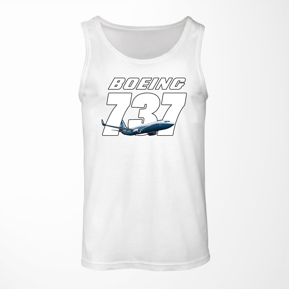 Super Boeing 737+Text Designed Tank Tops