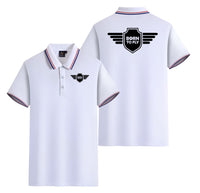 Thumbnail for Born To Fly & Badge Designed Stylish Polo T-Shirts (Double-Side)