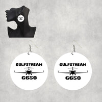 Thumbnail for Gulfstream G650 & Plane Designed Wooden Drop Earrings