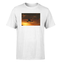 Thumbnail for Beautiful Aircraft Landing at Sunset Designed T-Shirts