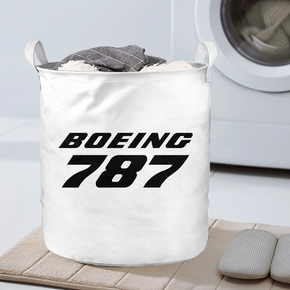 Boeing 787 & Text Designed Laundry Baskets