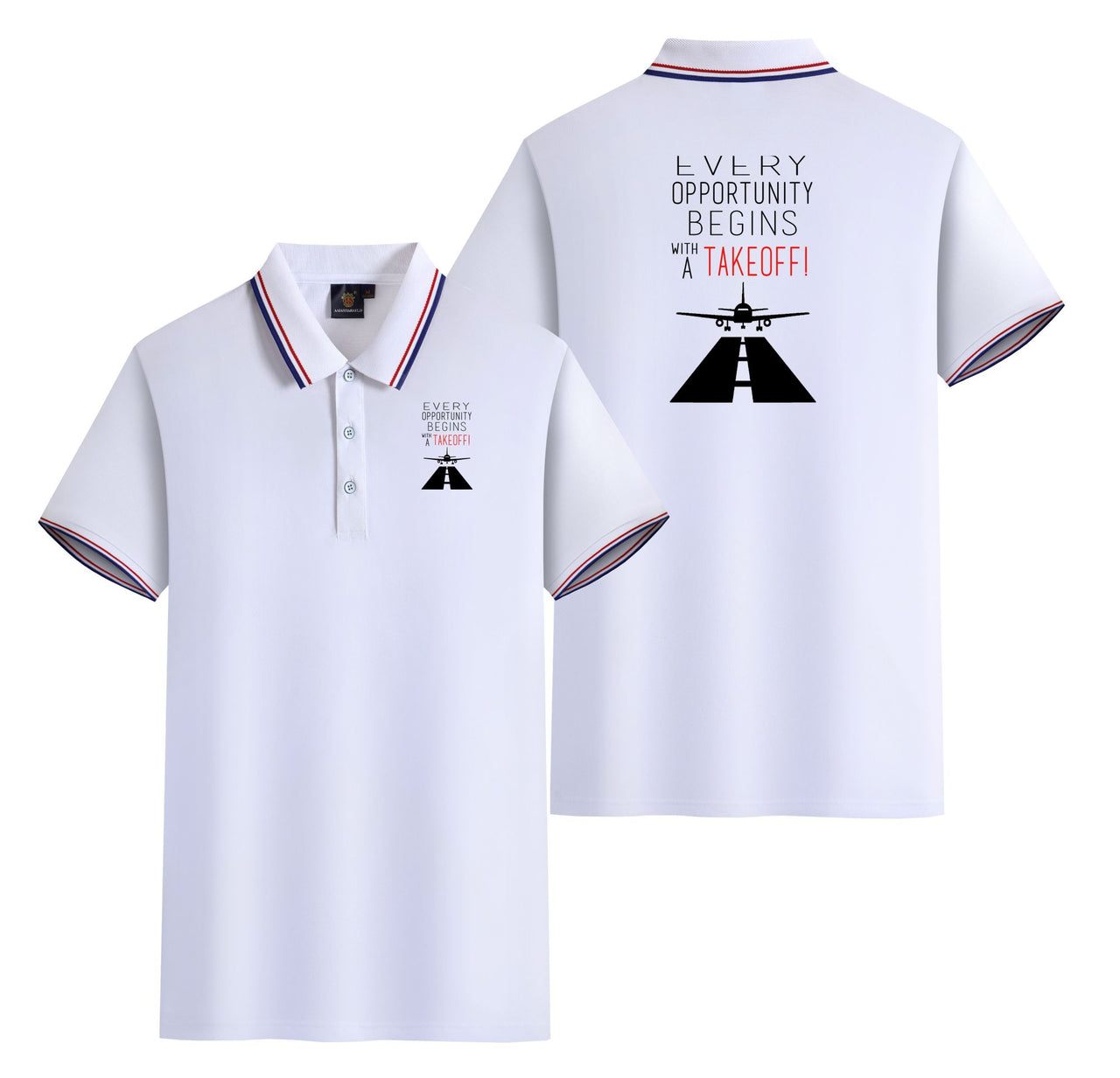 Every Opportunity Designed Stylish Polo T-Shirts (Double-Side)