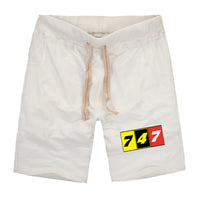 Thumbnail for Flat Colourful 747 Designed Cotton Shorts