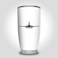 Thumbnail for McDonnell Douglas MD-11 Silhouette Plane Designed Tumbler Travel Mugs