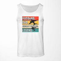 Thumbnail for Husband & Dad & Aircraft Mechanic & Legend Designed Tank Tops