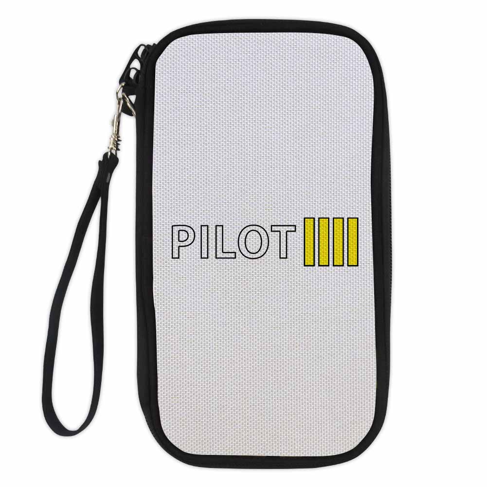 Pilot & Stripes (4 Lines) Designed Travel Cases & Wallets