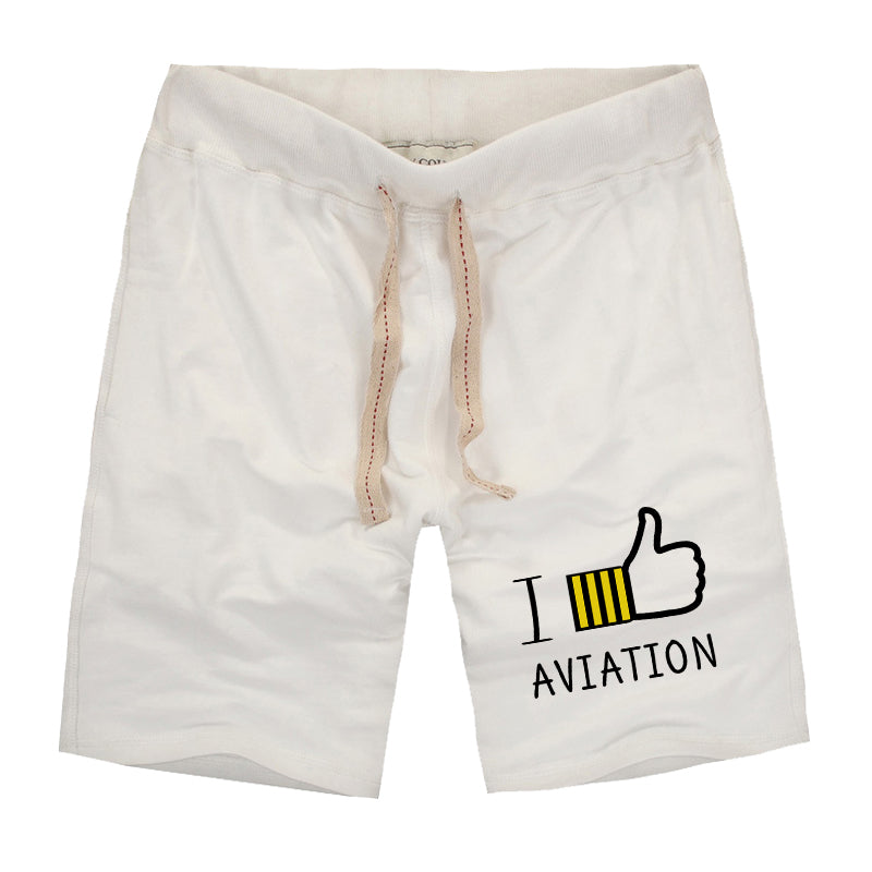 I Like Aviation Designed Cotton Shorts