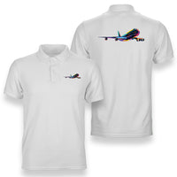Thumbnail for Multicolor Airplane Designed Double Side Polo T-Shirts