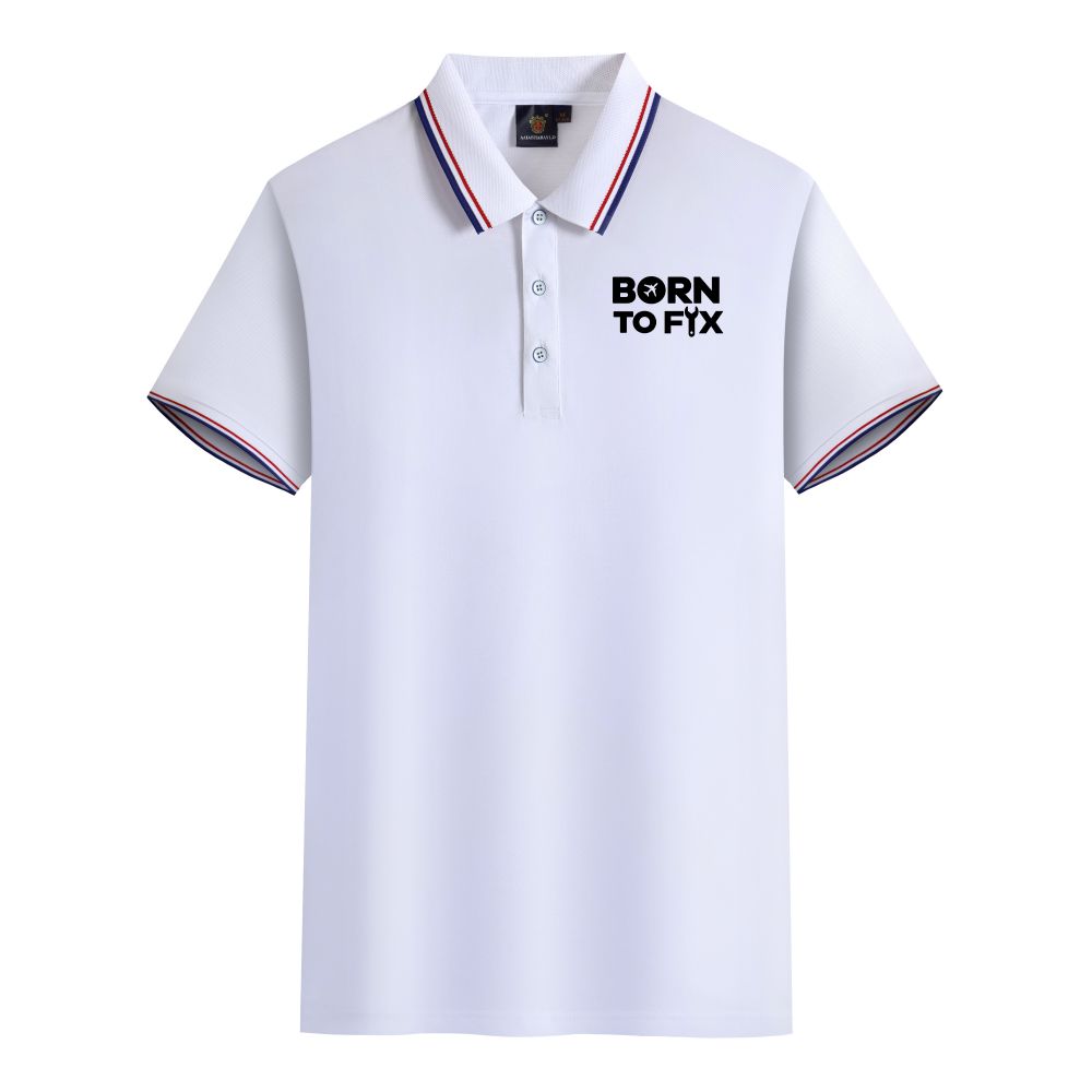 Born To Fix Airplanes Designed Stylish Polo T-Shirts