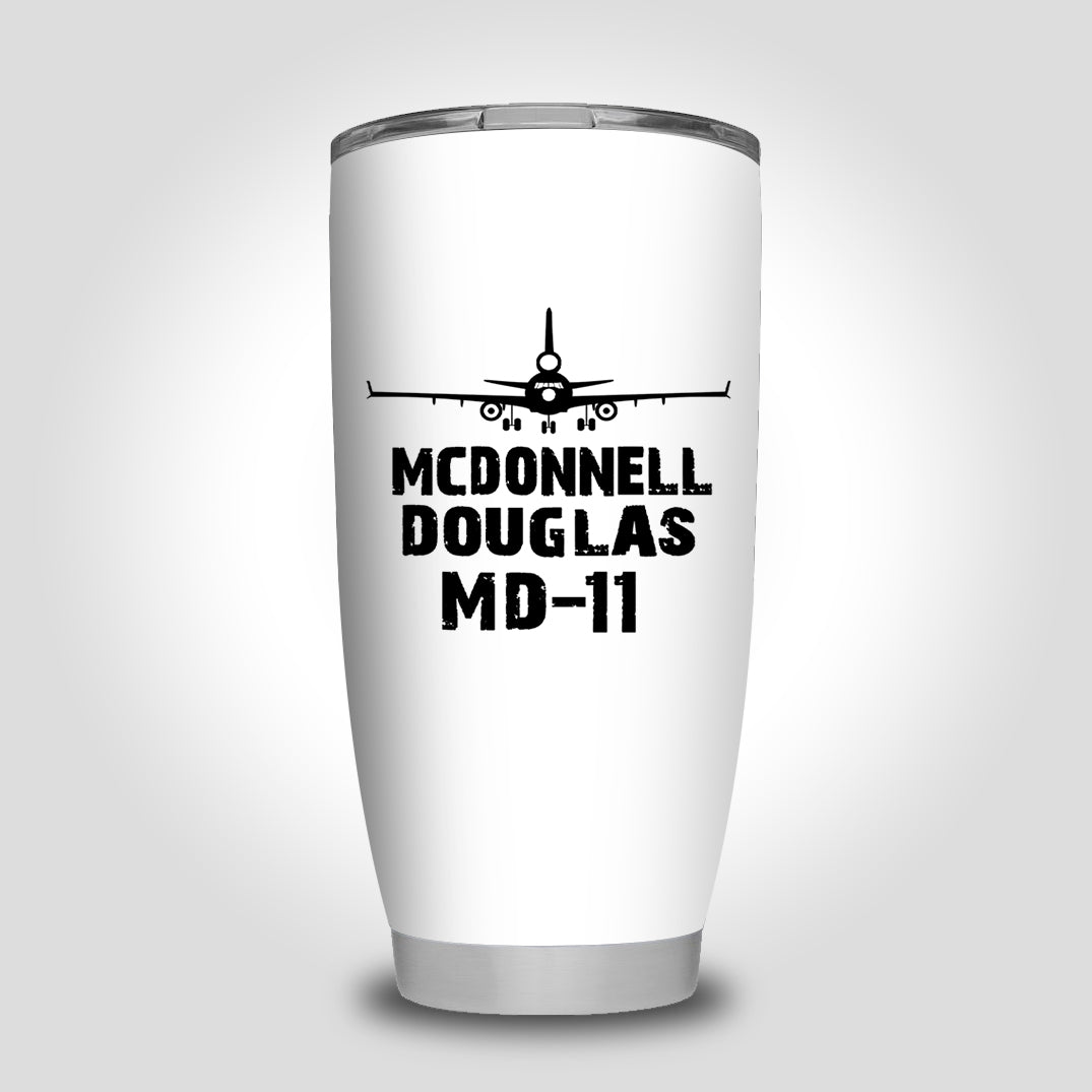 McDonnell Douglas MD-11 & Plane Designed Tumbler Travel Mugs