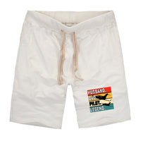 Thumbnail for Husband & Dad & Pilot & Legend Designed Cotton Shorts