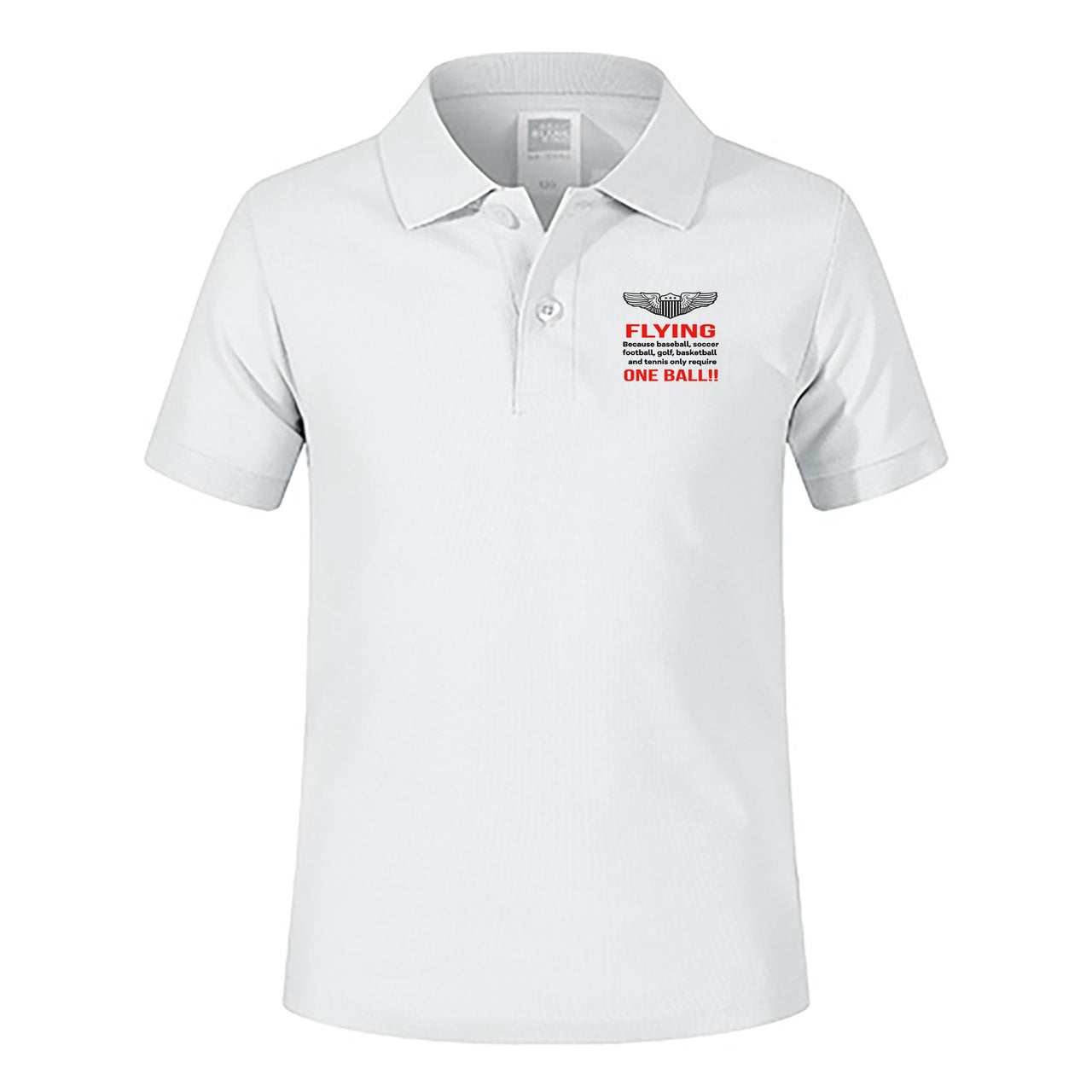 Flying One Ball Designed Children Polo T-Shirts