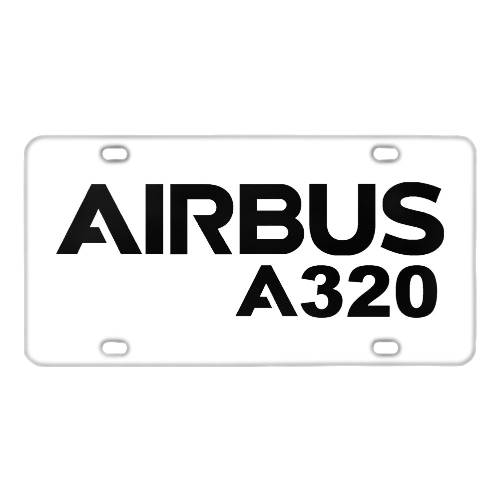 Airbus A320 & Text Designed Metal (License) Plates