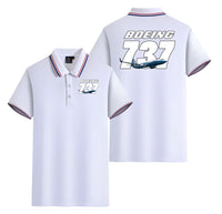 Thumbnail for Super Boeing 737+Text Designed Stylish Polo T-Shirts (Double-Side)