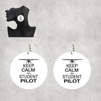 Thumbnail for Student Pilot Designed Wooden Drop Earrings