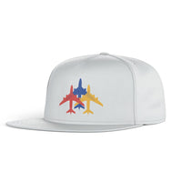 Thumbnail for Colourful 3 Airplanes Designed Snapback Caps & Hats