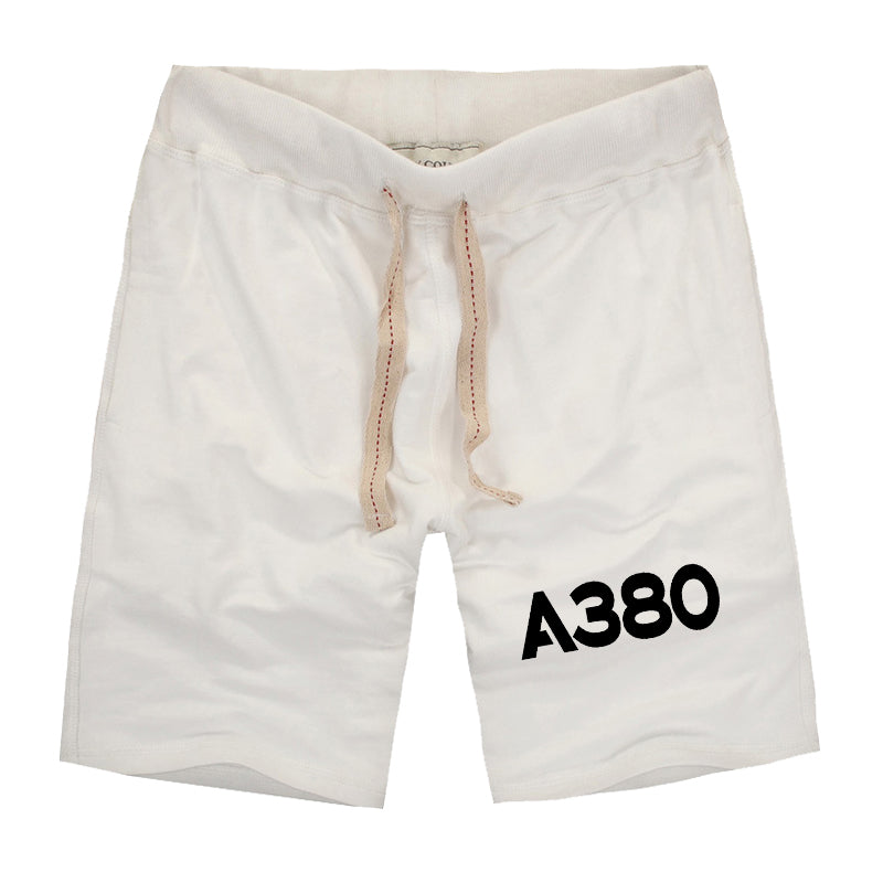 A380 Flat Text Designed Cotton Shorts