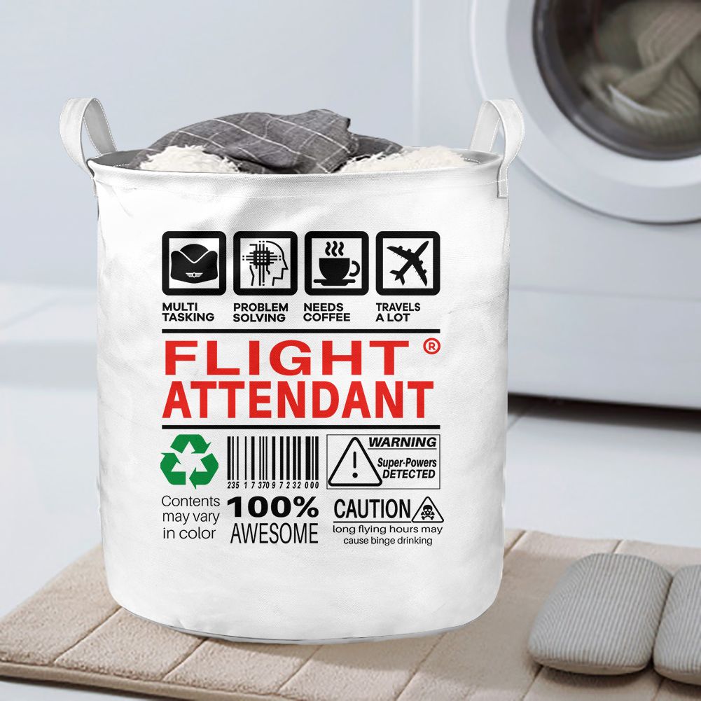 Flight Attendant Label Designed Laundry Baskets