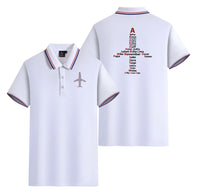 Thumbnail for Airplane Shape Aviation Alphabet Designed Stylish Polo T-Shirts (Double-Side)