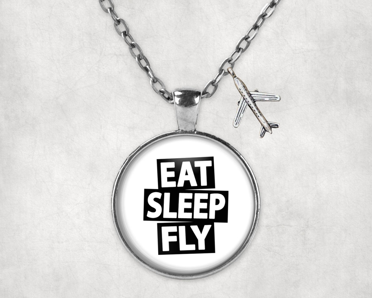 Eat Sleep Fly Designed Necklaces