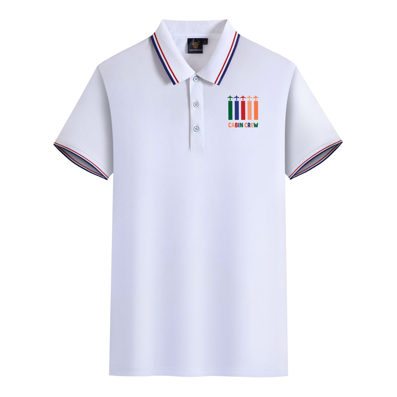 Colourful Cabin Crew Designed Stylish Polo T-Shirts