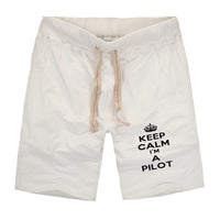 Thumbnail for Keep Calm I'm a Pilot Designed Cotton Shorts