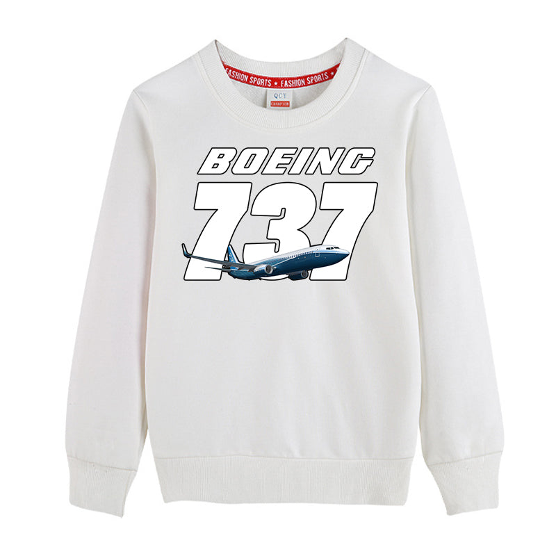 Super Boeing 737+Text Designed "CHILDREN" Sweatshirts