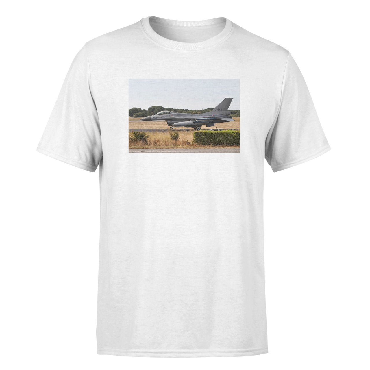Fighting Falcon F16 From Side Designed T-Shirts