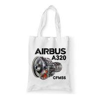 Thumbnail for Airbus A320 & CFM56 Engine Designed Tote Bags