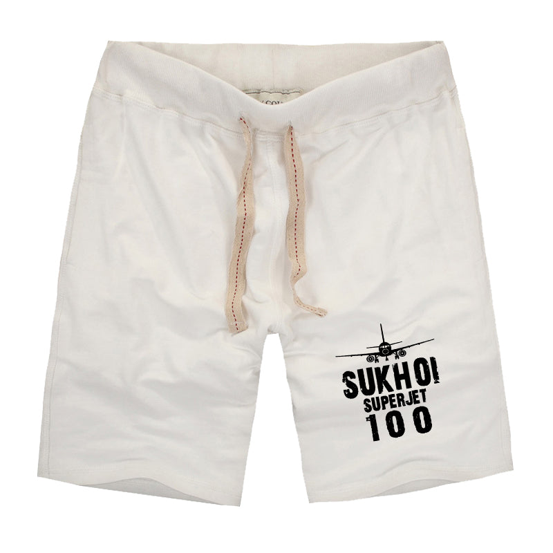 Sukhoi Superjet 100 & Plane Designed Cotton Shorts