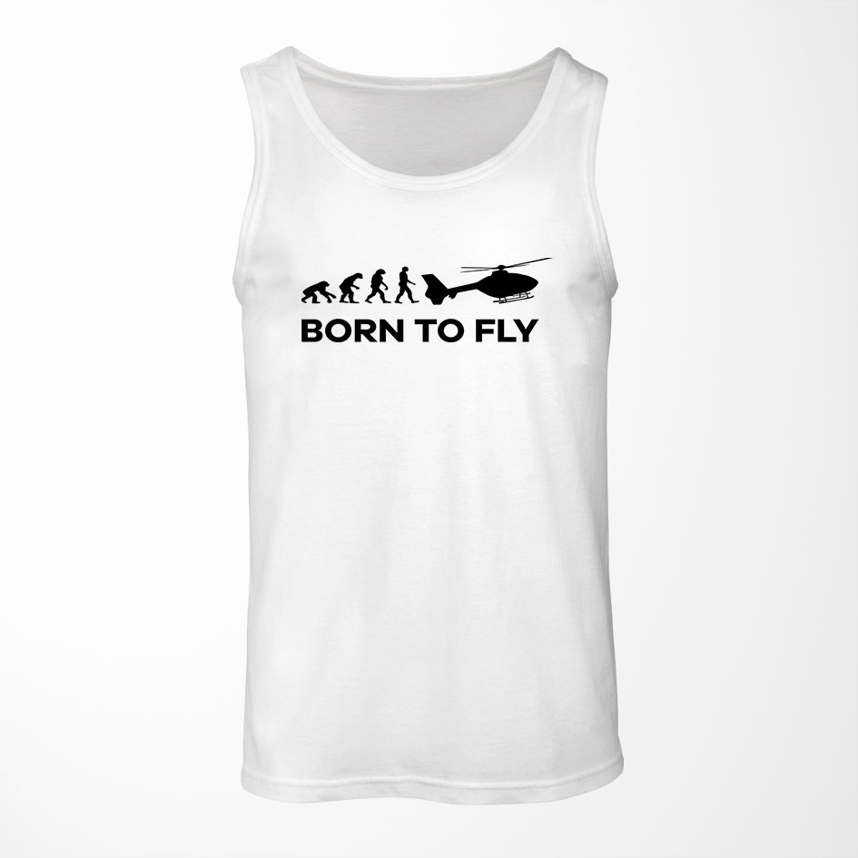 Born To Fly Helicopter Designed Tank Tops