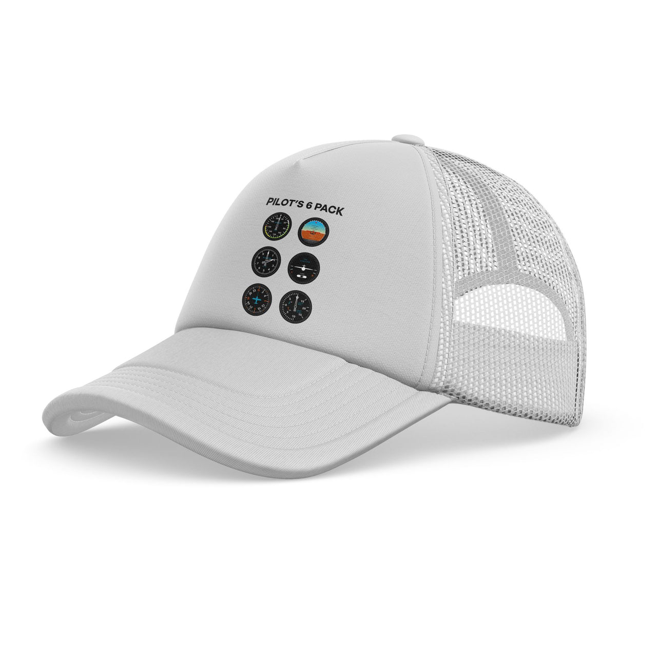 Pilot's 6 Pack Designed Trucker Caps & Hats