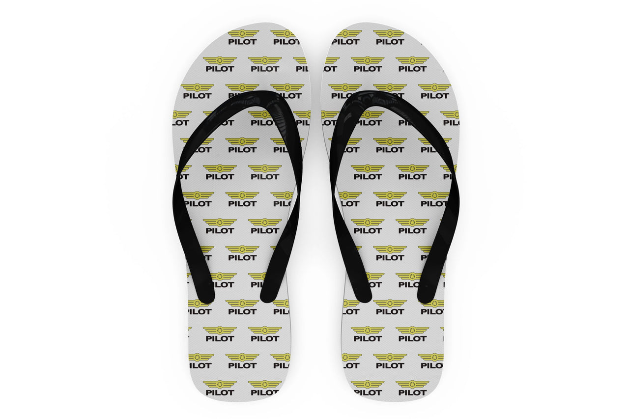 Pilot & Badge Designed Slippers (Flip Flops)