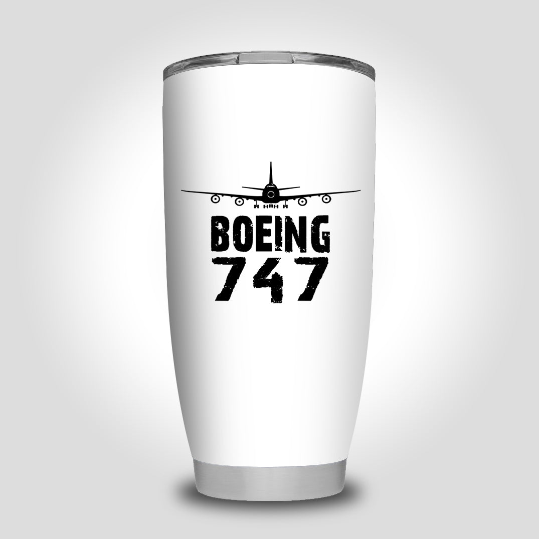 Boeing 747 & Plane Designed Tumbler Travel Mugs