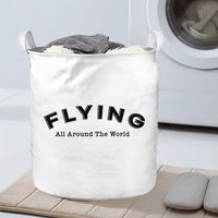 Thumbnail for Flying All Around The World Designed Laundry Baskets