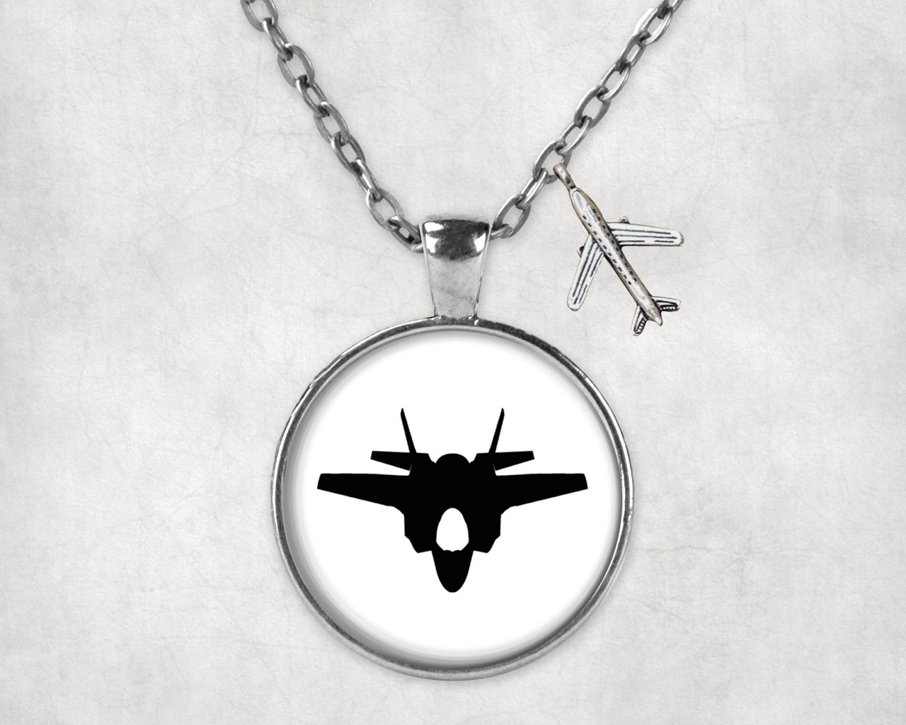 Fighter Jet 35 Silhouette Designed Necklaces
