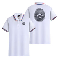 Thumbnail for Aviation Finger Print Designed Stylish Polo T-Shirts (Double-Side)