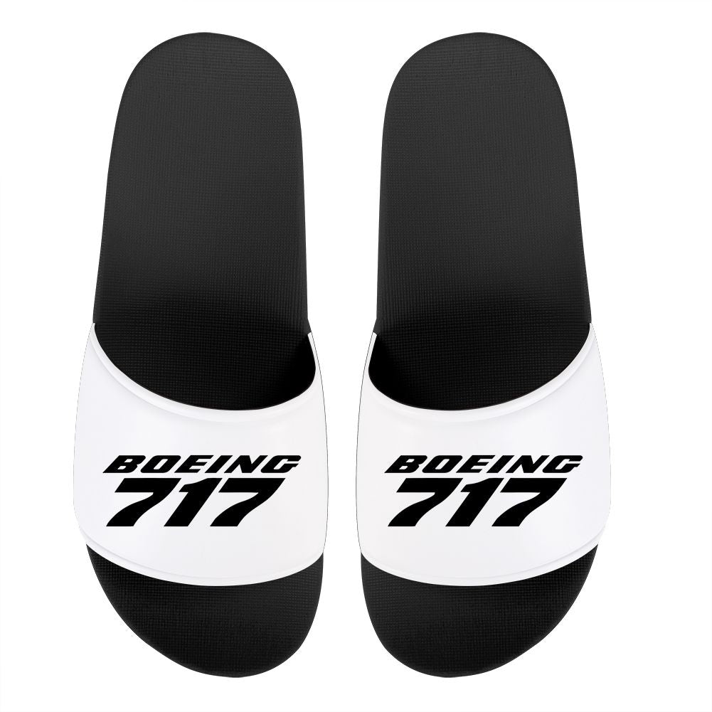 Boeing 717 & Text Designed Sport Slippers