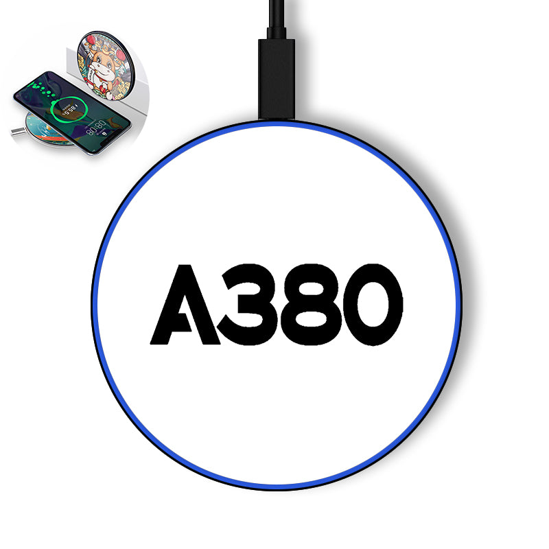 A380 Flat Text Designed Wireless Chargers