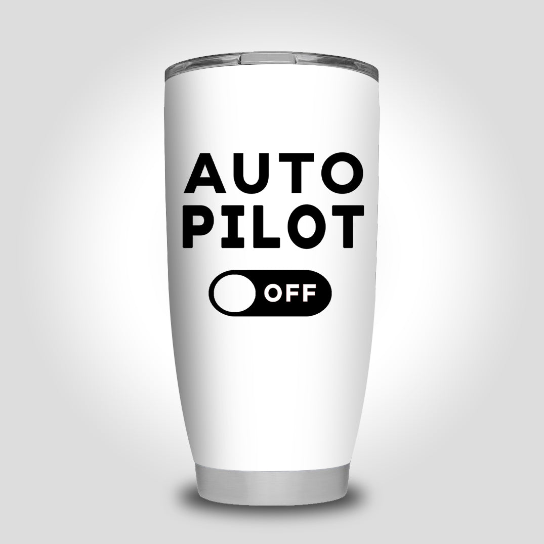 Auto Pilot Off Designed Tumbler Travel Mugs