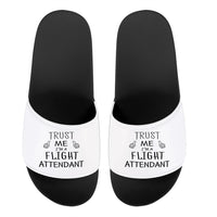 Thumbnail for Trust Me I'm a Flight Attendant Designed Sport Slippers