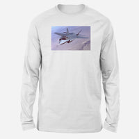 Thumbnail for Fighter Jet 35 Captured in the Air Designed Long-Sleeve T-Shirts