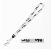 Thumbnail for Airbus A350 & Text Designed Detachable Lanyard & ID Holders